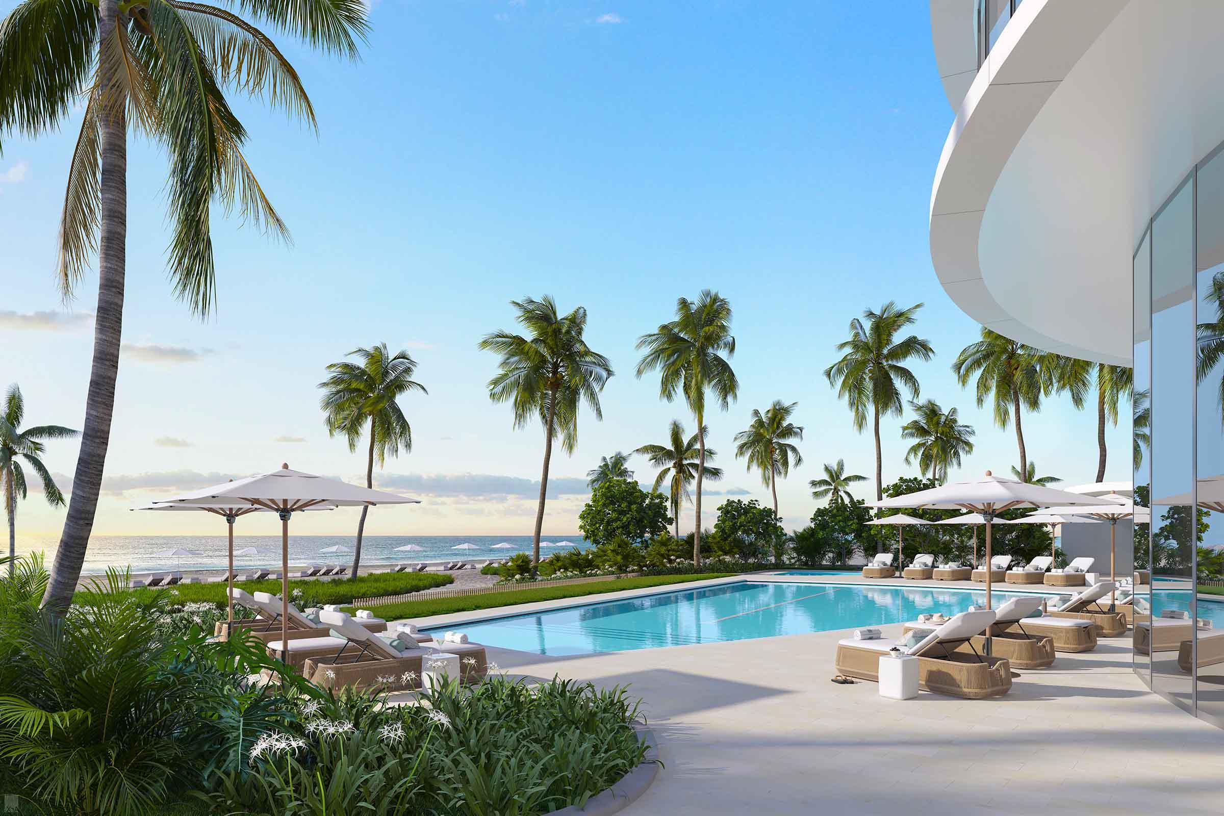 Rendering of Rivage Bal Harbour Oceanfront Pool